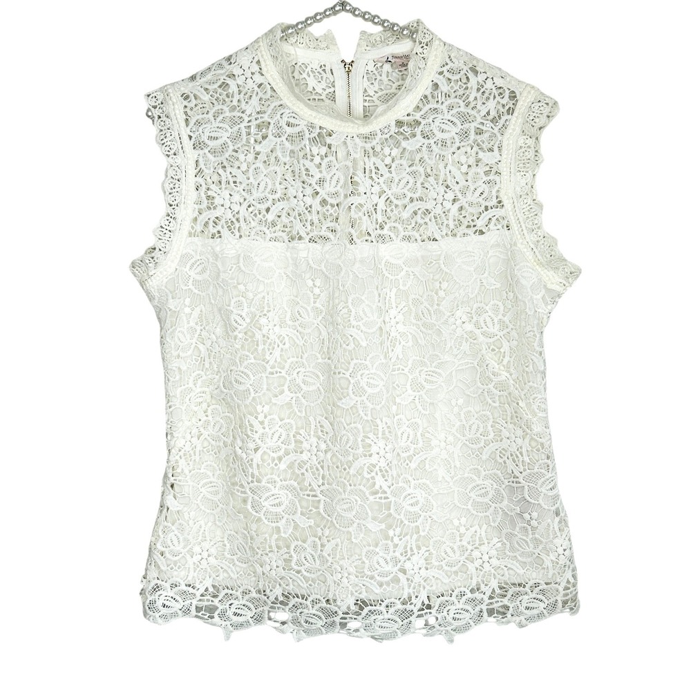 Nanette Lepore Lace Top Medium Coquette Romantic Bride Feminine Floral Retro